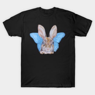 Bunny and beautiful blue butterfly T-Shirt